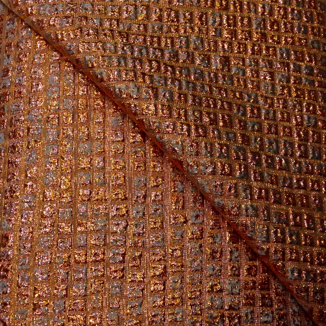 57.14915.011 Jacquard Quadrantique baby blauw-oranje