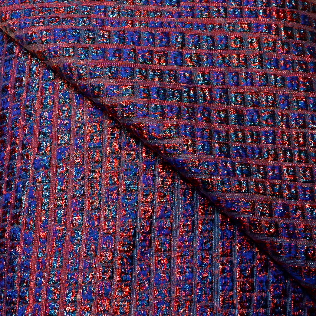 57.14915.014 Jacquard Quadrantique kobalt-rood-zeegroen