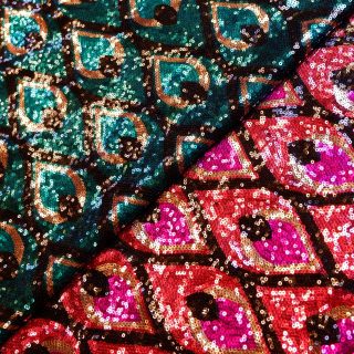 Mesh Paillet Peacock