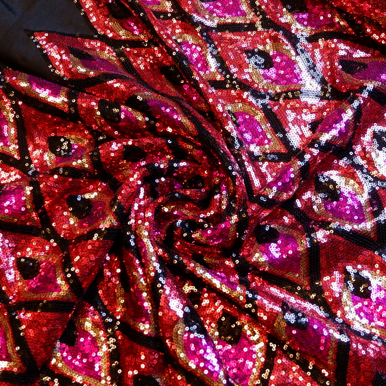 Mesh Paillet Peacock - Afbeelding 2