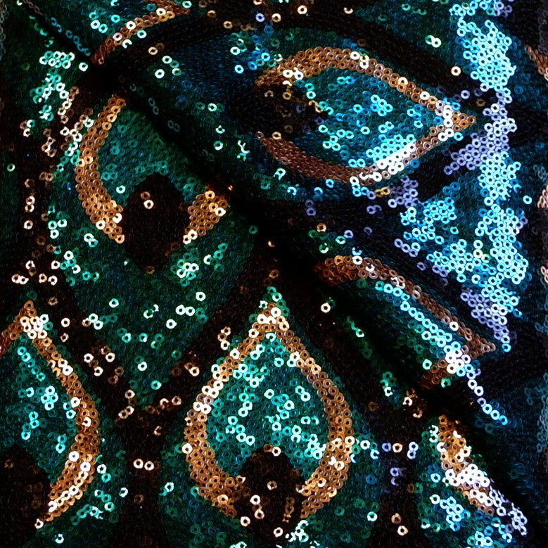Mesh Paillet Peacock - Afbeelding 5